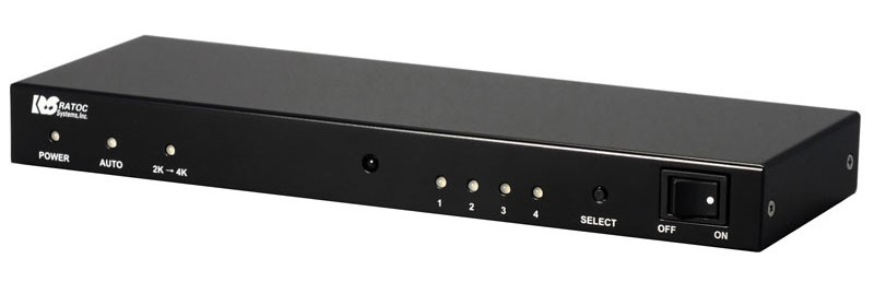 RATOC Systems 推出具升頻功能的 HDMI 選擇器 REX-HDSW41-4K
