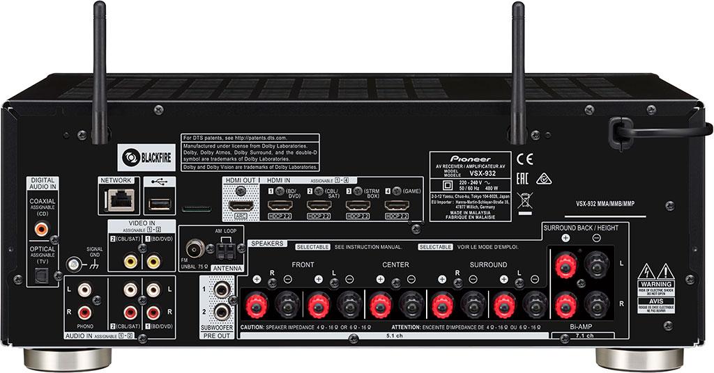 Pioneer 推出全新 5.1 聲道 VSX-832 及 7.2 聲道 VSX-932 網絡影音擴音機 Pioneer 推出全新 5.1 聲道 VSX-832 及 7.2 聲道 VSX-932 網絡影音擴音機