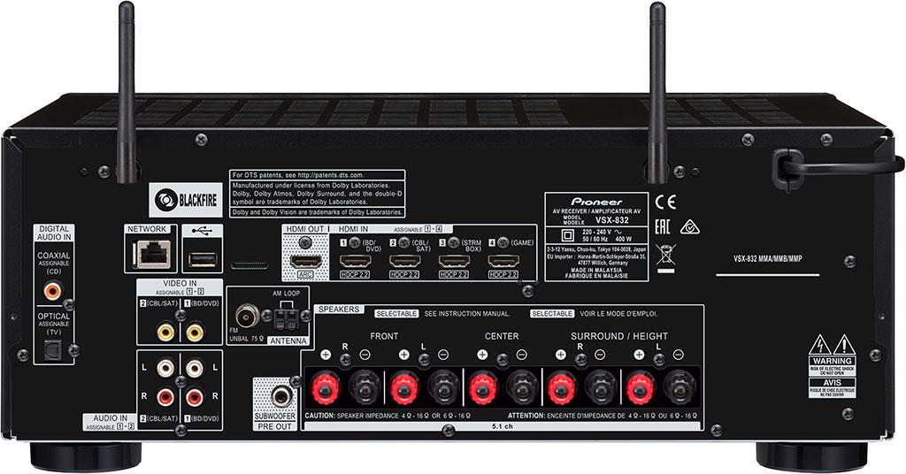 Pioneer 推出全新 5.1 聲道 VSX-832 及 7.2 聲道 VSX-932 網絡影音擴音機 Pioneer 推出全新 5.1 聲道 VSX-832 及 7.2 聲道 VSX-932 網絡影音擴音機