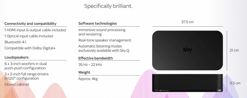 英國 Sky 推出內置 ADH 放大技術的 Sky Soundbox