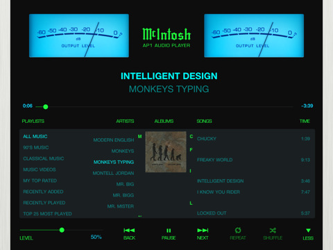 iPhone / iPad App: 美國「麥景圖」 McIntosh AP1音樂播放器