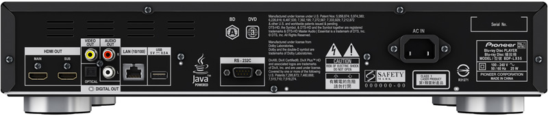 PIONEER 3D 藍光影碟播放機觸目登場『BDP-LX55』