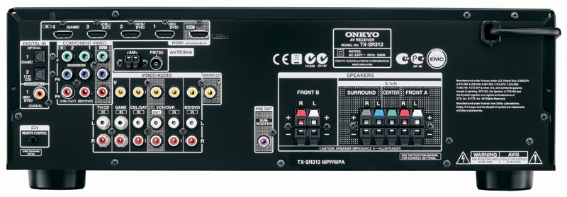 Onkyo TX- NR414 及 TX-SR313 家庭影院擴音機 Onkyo TX- NR414 及 TX-SR313 家庭影院擴音機