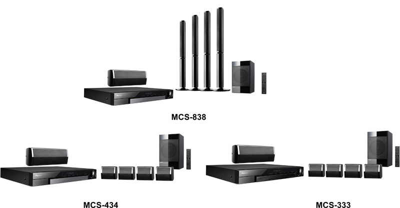 PIONEER 3D 藍光家庭影院組合 『MCS-838、MCS-434 及 MCS-333』