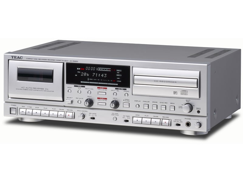 TEAC 推出具 CD-R 及卡式錄音帶雙功能錄音座 AD-RW950