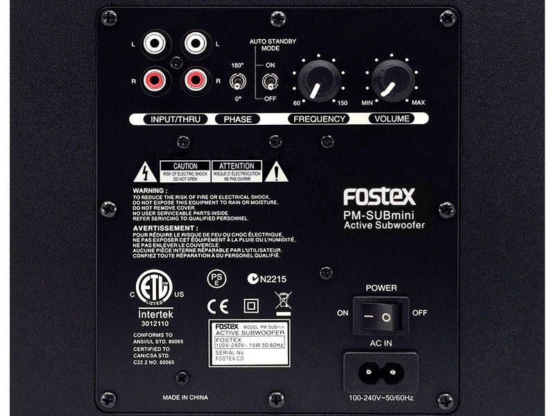 FOSTEX 推出全新有源超低音 PM-SUBmini2