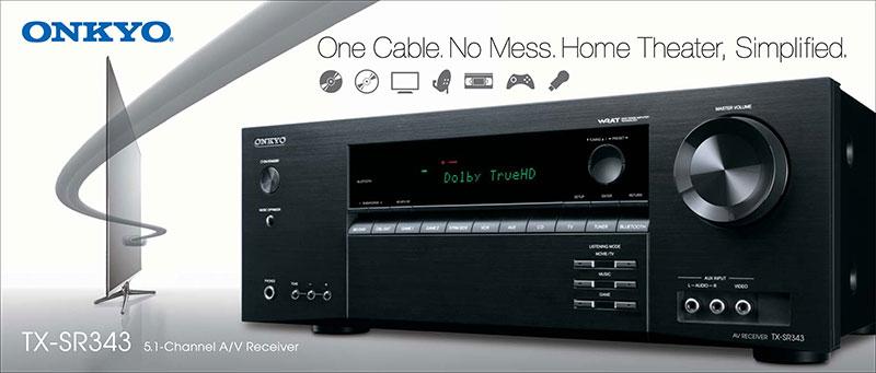 ￼ONKYO TX-SR343 5.1 聲道家庭影院擴音機