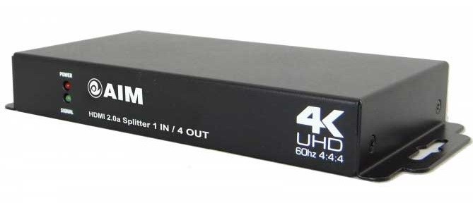 AIM 推出對應 HDCP 2.2 及 4K / 60P 的小型 HDMI 分線器