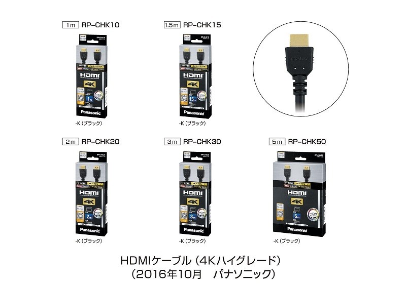 Panasonic 推出對應 4K / Ultra HD,頻寛達 18Gbps 的 HDMI 線材 RP-CHK 系列 Panasonic 推出對應 4K / Ultra HD,頻寛達 18Gbps 的 HDMI 線材 RP-CHK 系列