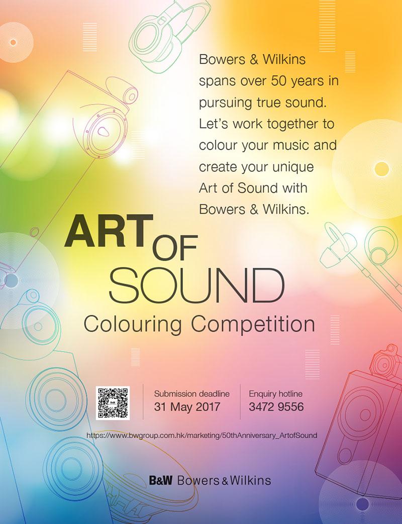 B&W Art of Sound Colouring Competition