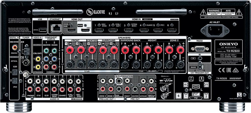 Onkyo 中階 RZ 系列 TX-RZ820 影音擴音機解放7聲道完美音色 Onkyo 中階 RZ 系列 TX-RZ820 影音擴音機解放7聲道完美音色