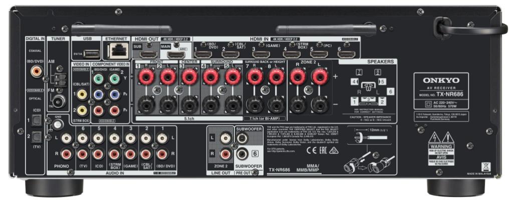 全新基準 THX 認證 7.2 聲道網絡影音擴音機 Onkyo TX-NR686 全新基準 THX 認證 7.2 聲道網絡影音擴音機 Onkyo TX-NR686