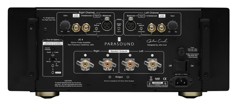 PARASOUND 推出全新立體聲道放大器 JC5 PARASOUND 推出全新立體聲道放大器 JC5