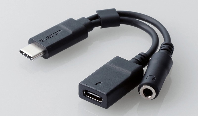 同時充電 + 聽音樂無難度，ELECOM 推出 USB Type-C / 耳機轉接插 AD-C35CBK
