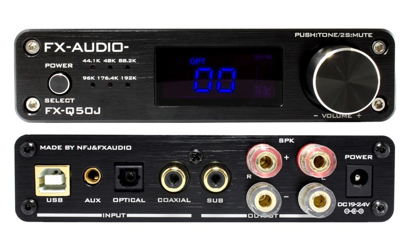 FX-AUDIO 推出具備 DAC 的小型合併放大器 FX-Q50J FX-AUDIO 推出具備 DAC 的小型合併放大器 FX-Q50J