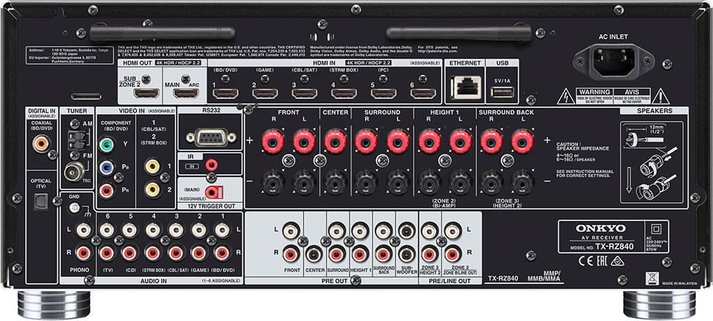 Onkyo 高級 RZ 影音擴音機系列 TX-RZ840 / TX-RZ740 Onkyo 高級 RZ 影音擴音機系列 TX-RZ840 / TX-RZ740