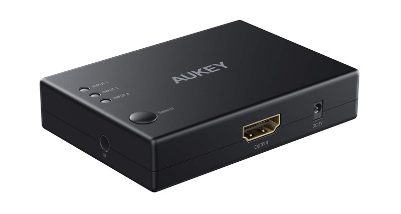 AUKEY 推出全新三入一出 HDMI 分線器 HA-H15