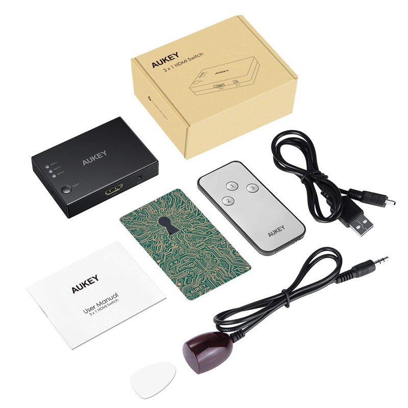 AUKEY 推出全新三入一出 HDMI 分線器 HA-H15