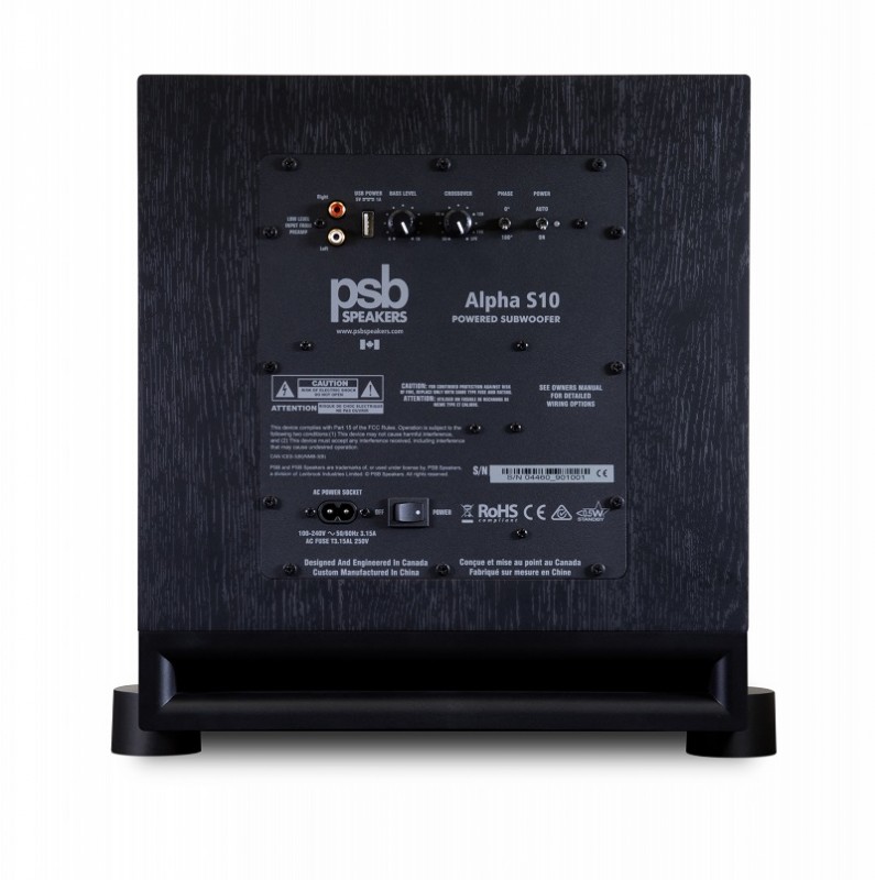 PSB 推出全新 Alpha S10 有源超低音喇叭 PSB 推出全新 Alpha S10 有源超低音喇叭