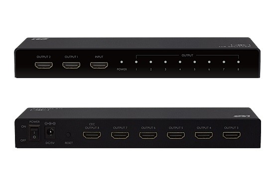 RATOC Systems 推出 1 入 8 出的 4K HDMI 分線器 RS-HDSP8P-4K