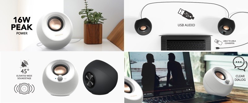 Creative 推出全新白色版本 Pebble V3 小型桌面喇叭 Creative 推出全新白色版本 Pebble V3 小型桌面喇叭