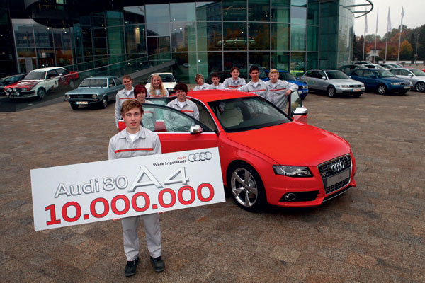 第 1000 萬部 Audi A4 車系出廠