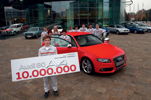 第 1000 萬部 Audi A4 車系出廠 第 1000 萬部 Audi A4 車系出廠