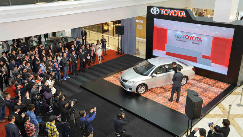 皇冠汽車有限公司假尖沙咀海港城海運大廈舉行全新「豐田Corolla登場儀式」，吸引眾多傳媒及嘉賓到場。