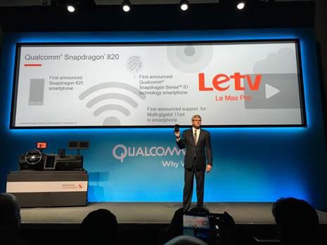 Letv 發布全球首款搭載 Qualcomm Snapdragon 820 處理器手機 Le Max Pro