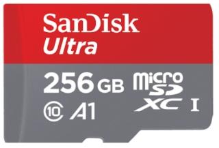 256GB SanDisk Ultra® microSD 卡配備最新 A1 SD 規格 256GB SanDisk Ultra® microSD 卡配備最新 A1 SD 規格