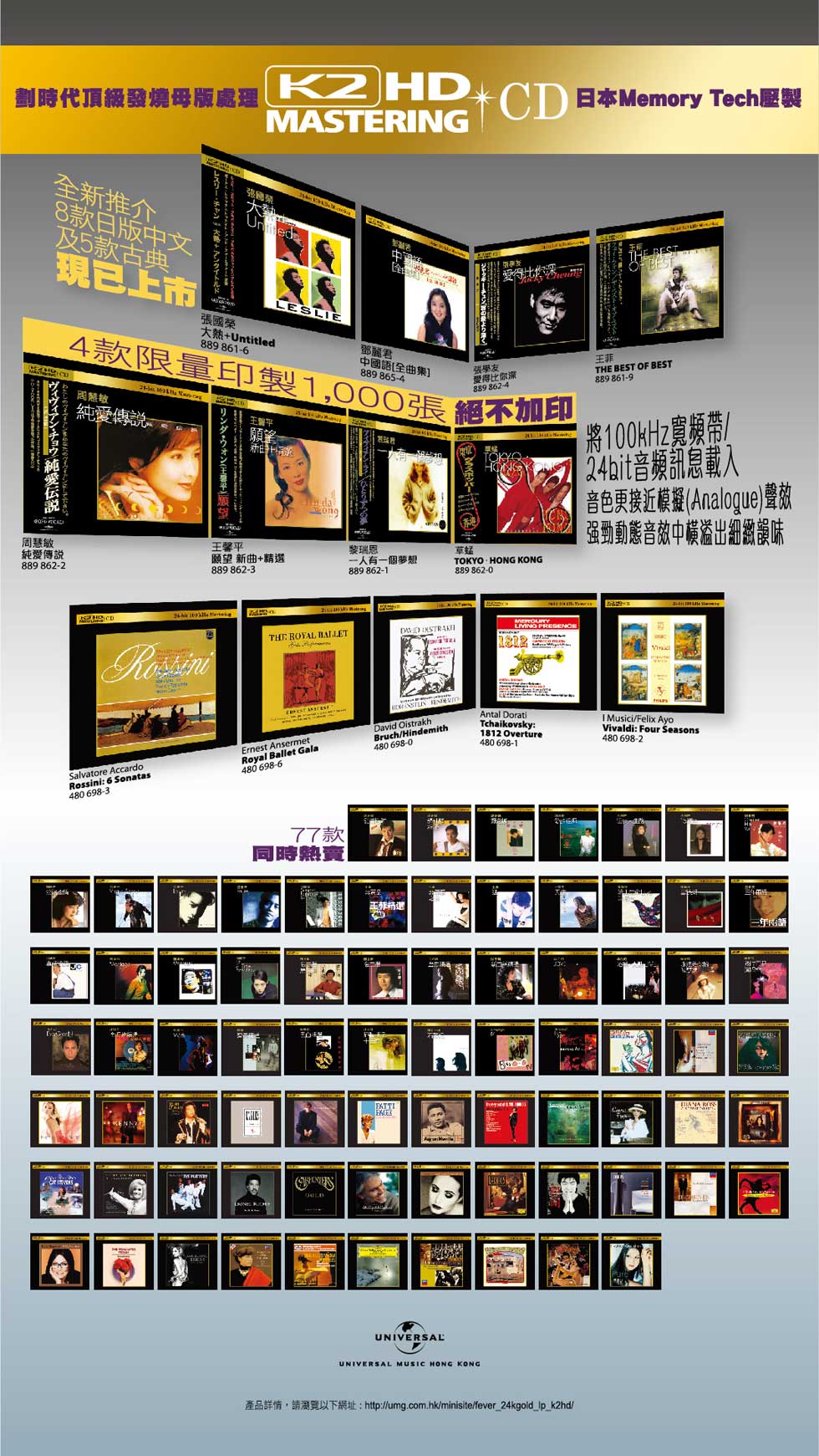 K2HD Mastering CD 劃時代頂級發燒母版處理